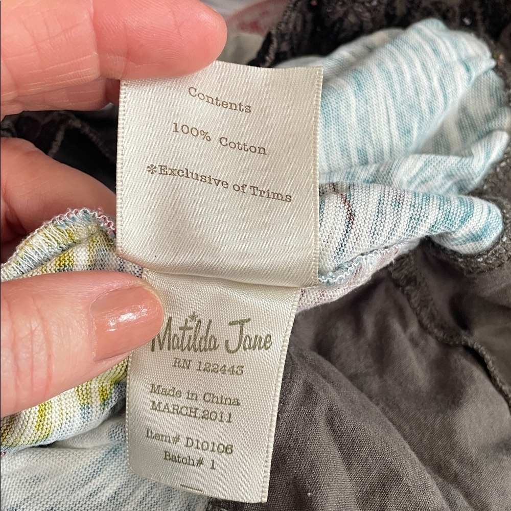 Matilda Jane Adriana Multi Colored Girls Boho Dress Size 6 Eyelet Trim Ruffles - Picture 11 of 12